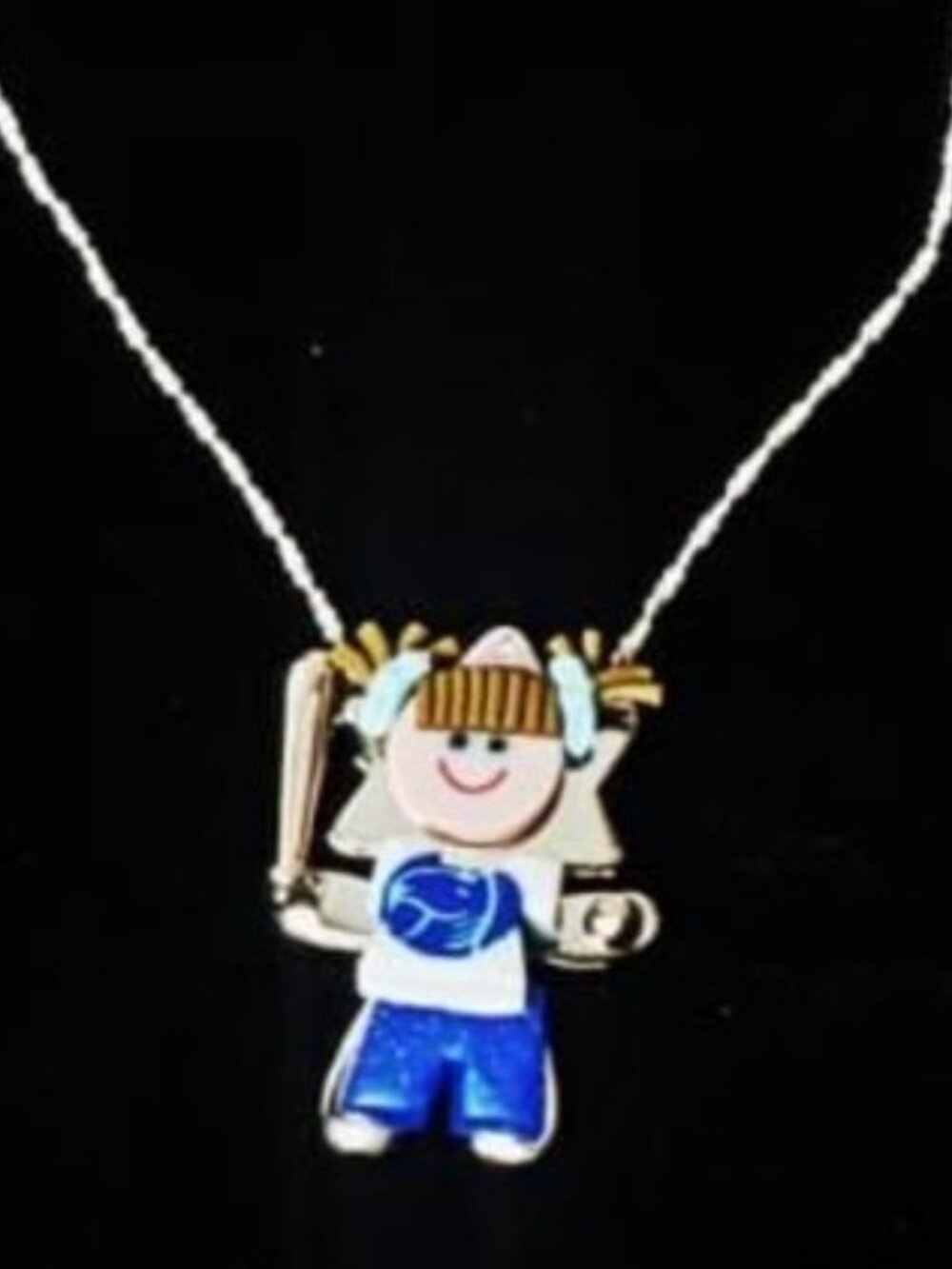 Beautiful Sterling Silver Charm Baseball Girl (New)